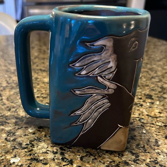 MARA STONEWARE COLLECTION - One 10 Ounce Mug Coffee Wild Horses Design - Picture 6 of 16